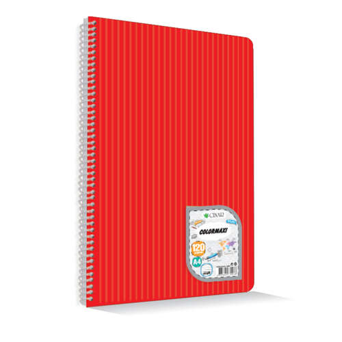 ÇINAR COLORMAXI A4 72 YP KARELİ PP KAPAK SPİRALLİ DEFTER 73002