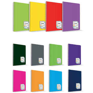 ÇINAR - ÇINAR COLORMAXI A5 96 YP KARELİ PP KAPAK SPİRALLİ DEFTER 73505