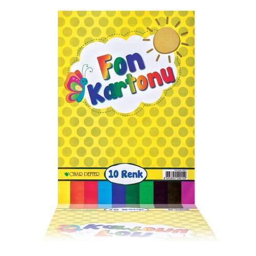 ÇINAR FON KARTONU 24x34 10 LU KARIŞIK 50015