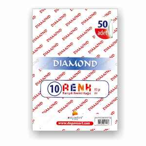 YENER-ASİL DOĞAN - DIAMOND A4 50 Lİ RENKLİ KAĞIT 80 GR.M-50303