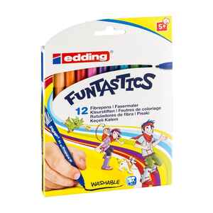 EDDING - EDDİNG FUNTASTICS KEÇE UÇLU KALEM İNCE 12Lİ SET ED15K1299