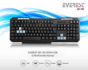 EVEREST KB-700 USB MULTİMEDYA Q KLAVYE - Thumbnail