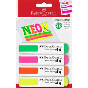 FABER CASTELL - FABER TEKSTİL MARKÖRÜ NEON 4 LÜ 401595910