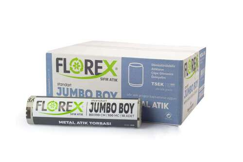 Florex Metal Atık Çöp Poşeti 80x110 800 GR 10 Rulo