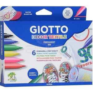 GIOTTO - GIOTTO DECOR TEKSTİL KALEMİ 6 RENK 494800