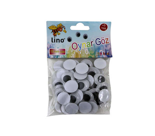 LINO OYNAR GÖZ ORTA BOY 15 mm 50 Lİ RBZ-016-A