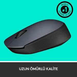 LOGITECH M170 KABLOSUZ SİYAH MOUSE - Thumbnail