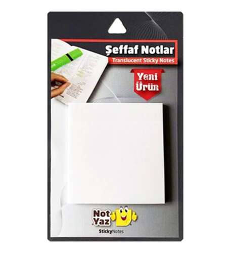 NOT YAZ ŞEFFAF NOTLAR ADET (BEYAZ) SN-8957