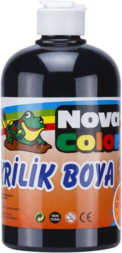 NOVA COLOR AKRİLİK BOYA 500 ml SİYAH NC-386