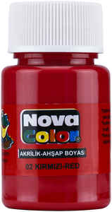 NOVA COLOR - NOVA COLOR AKRİLİK BOYA KIRMIZI ŞİŞE NC-170