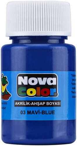 NOVA COLOR AKRİLİK BOYA MAVİ ŞİŞE NC-171