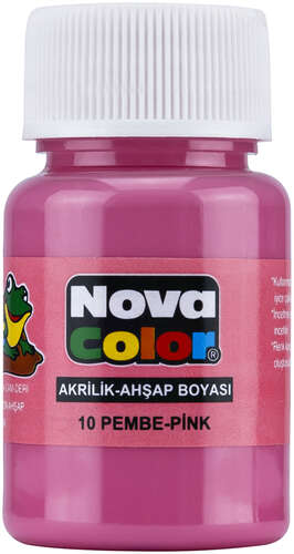 NOVA COLOR AKRİLİK BOYA PEMBE ŞİŞE NC-178