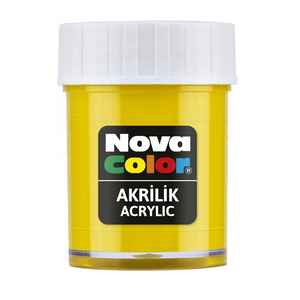 NOVA COLOR - NOVA COLOR AKRİLİK BOYA SARI ŞİŞE NC-169