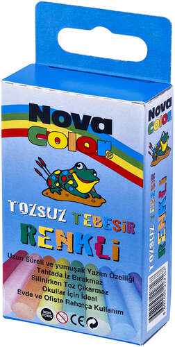 NOVA COLOR TOZSUZ TEBEŞİR 10 LU RENKLİ NC-4111