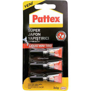 PATTEX - PATTEX 1 GR. SÜPER MİNİ TRİO JAPON YAPIŞTIRICI 3 LÜ BLİSTER 1943764