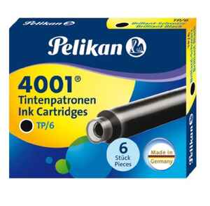 PELIKAN - PELİKAN DOLMA KALEM TÜPÜ 6 LI SİYAH 4001-301215