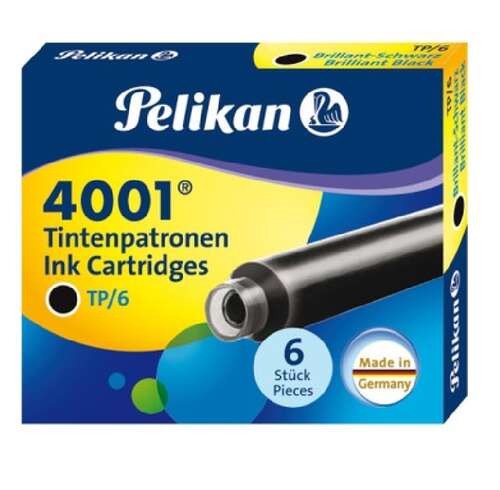 PELİKAN DOLMA KALEM TÜPÜ 6 LI SİYAH 4001-301215