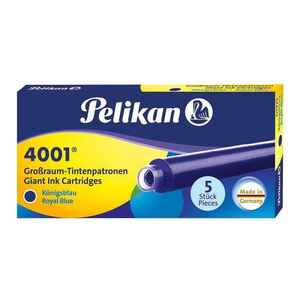 PELIKAN - PELİKAN DOLMA KALEM TÜPÜ DEV 5 Lİ MAVİ 310748