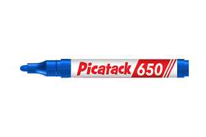 Picatack - PİCATACK 650 PERMANENT MARKER MAVİ YUVARLAK UÇ