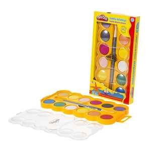 PLAY DOH - PLAY-DOH 12 RENK SULU BOYA JUMBO 30 mm SU007