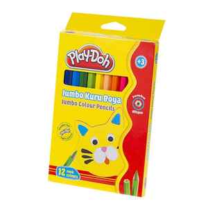 PLAY DOH - PLAY-DOH 12 RENK TAM BOY JUMBO KURUBOYA KU004