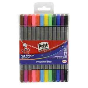 PRITT - PRİTT 12 RENK ÇİFT UÇLU KEÇELİ KALEM 1687977