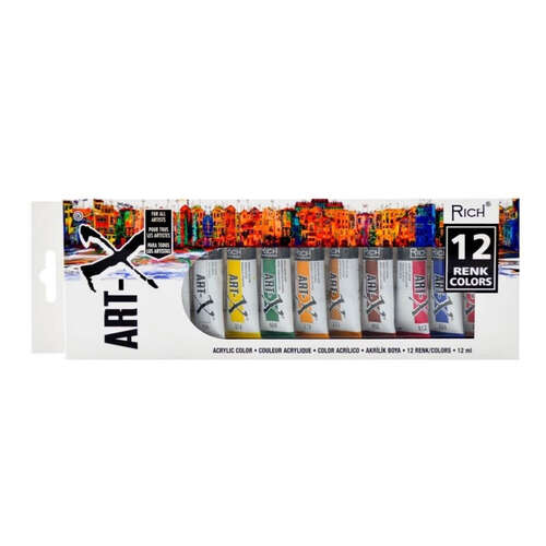 RICH 11412 ART-X 12 RENK AKRİLİK TÜP 12 ML 07521