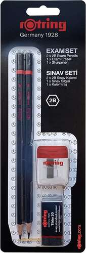 ROTRING SINAV SETİ KURŞUN KALEM+SİLGİ+KALEMTRAŞ RO-2090068WK