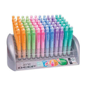 TOMBOW - SERVE DEEP PASTEL 0,7 DESENLİ VERSATİL KALEM 72 Lİ STAND