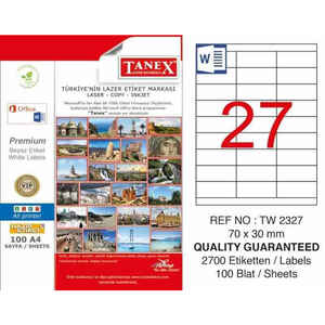 TANEX - TANEX 70x30 LASER ETİKET TW-2327