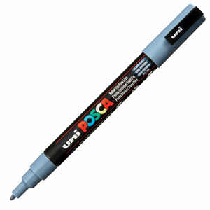 UNI-BALL - UNİ-BALL PC-3M POSCA SU BAZLI MARKER KURŞ.GRİ 0.9