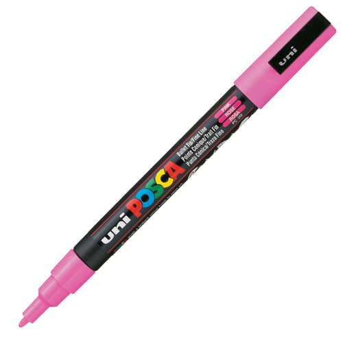 UNİ-BALL PC-3M POSCA SU BAZLI MARKER MERCAN PEMBE 0.9