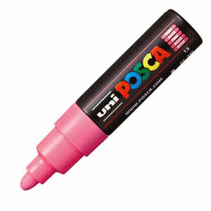 UNI-BALL - UNİ-BALL PC-7M -POSCA SU BAZLI MARKER PEMBE 4,5-5,5